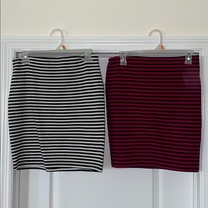Striped Pencil Skirt Set